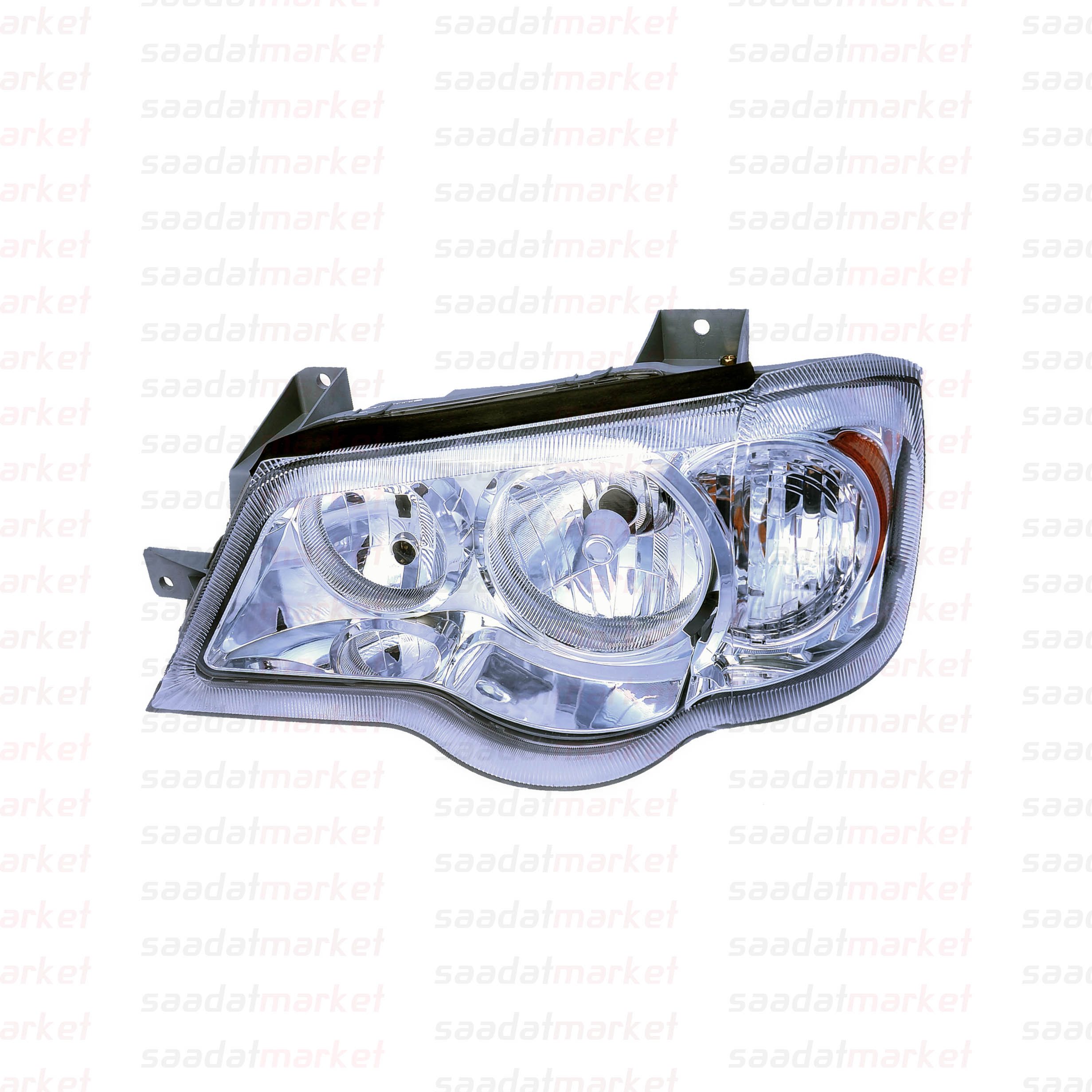 چراغ جلو پراید 132-111 بدون موتور برند SNT سمت چپ
