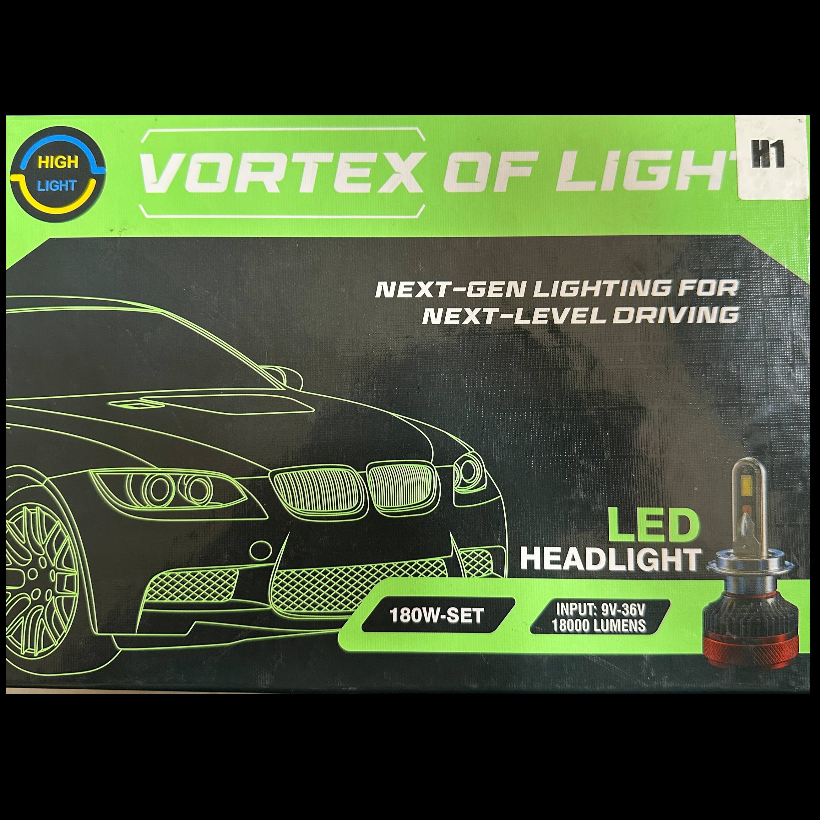 هدلایت VORTEX پایه H1 سفید