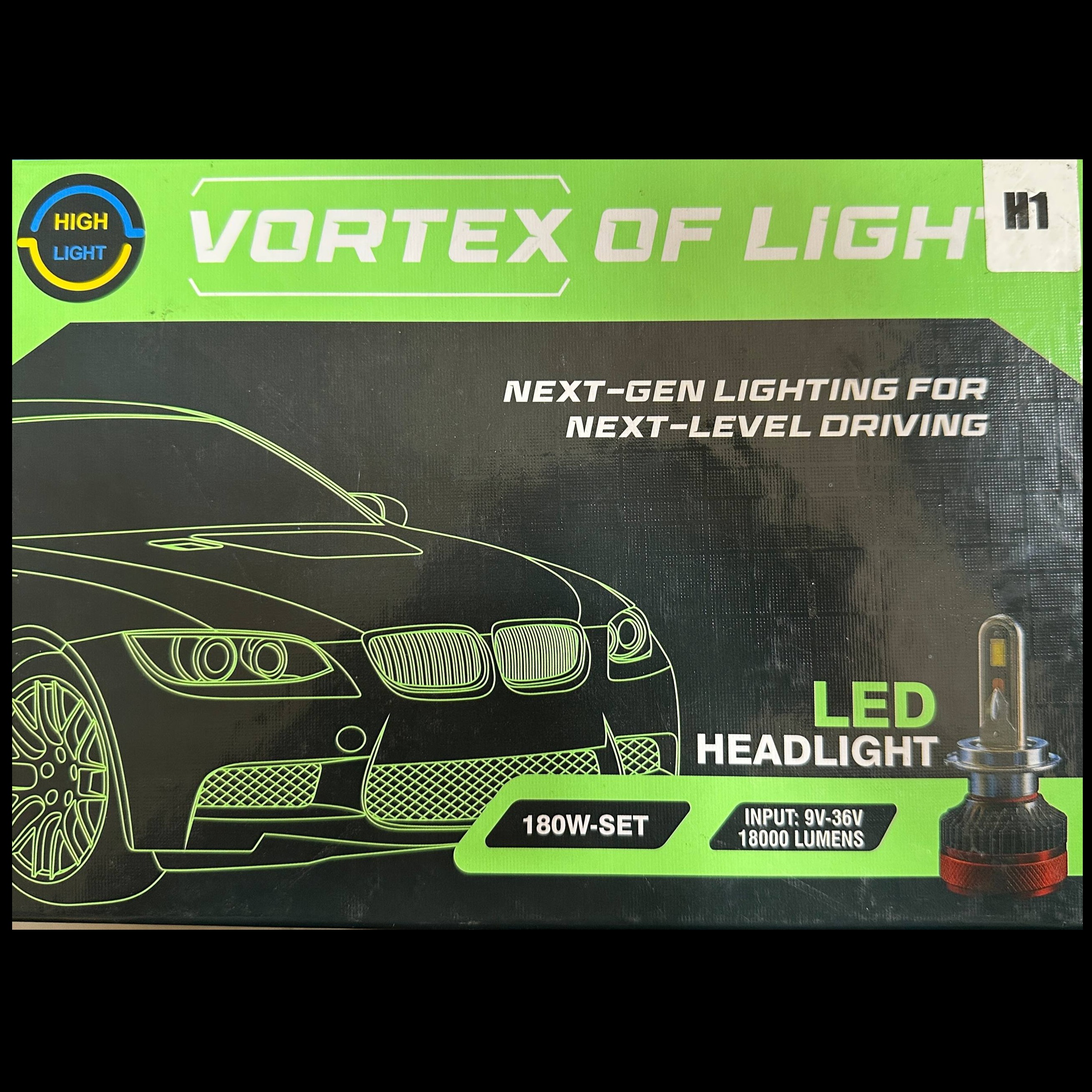 هدلایت VORTEX پایه H1 آفتابی(فابریک)