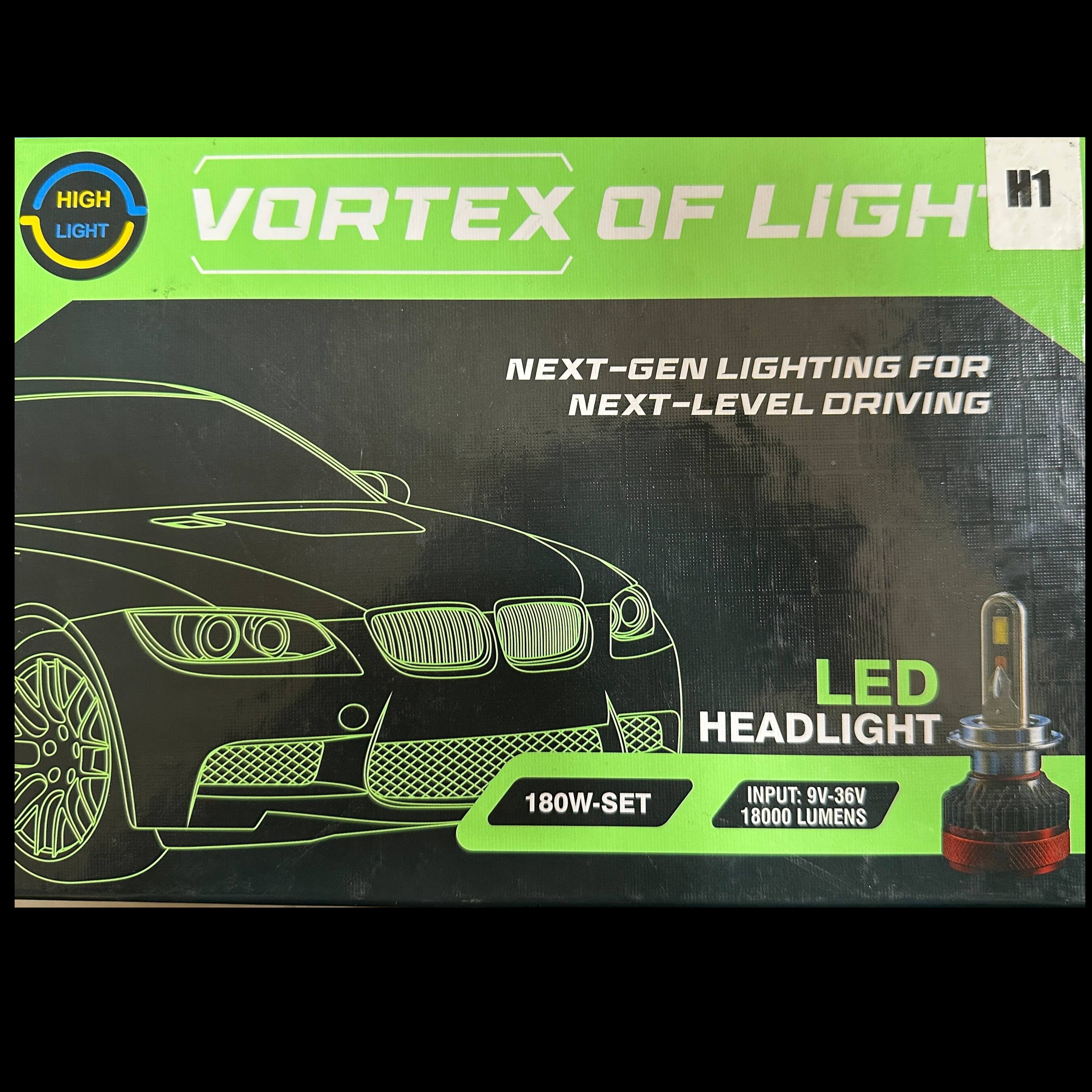 هدلایت VORTEX پایه H4 آفتابی/سفید